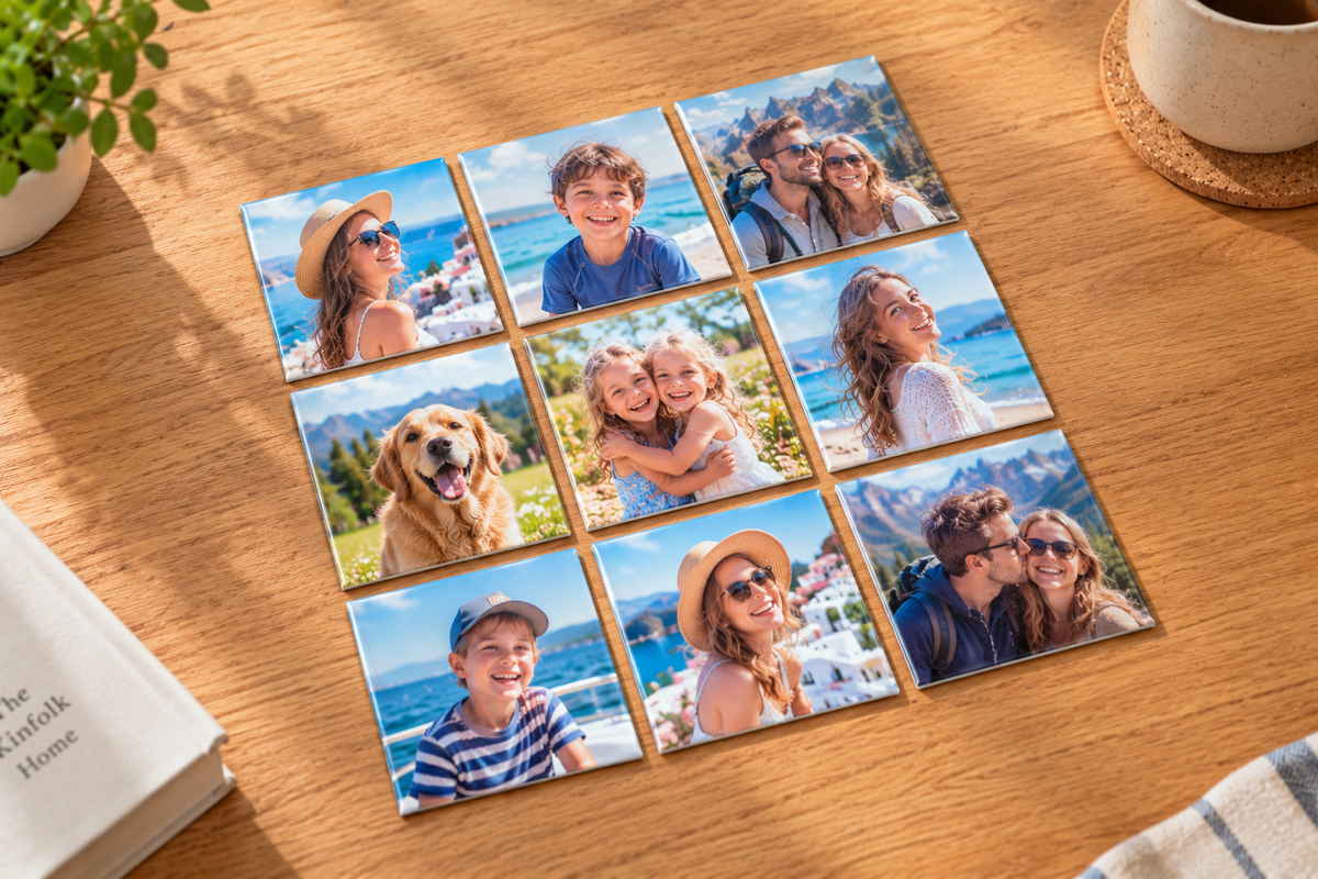 2x2" Square Custom Photo Magnets – Set of 9