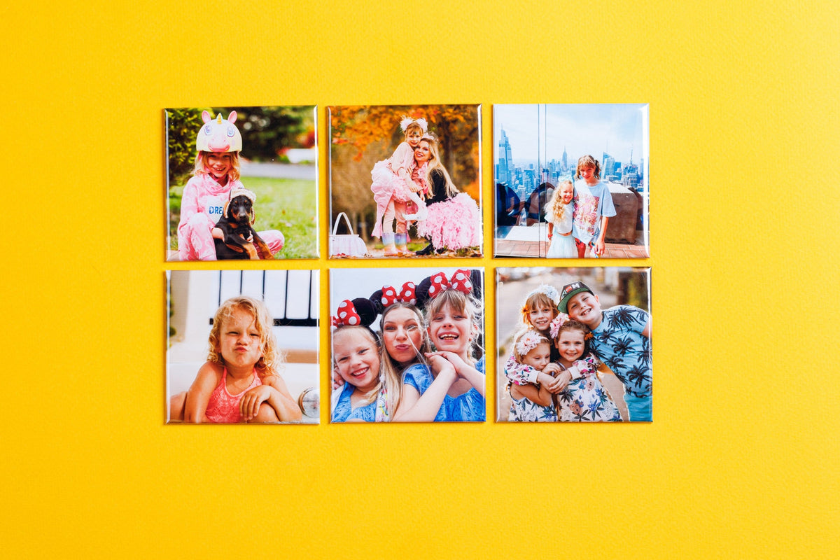 2.5 x 2.5" Square Custom Photo Magnets
