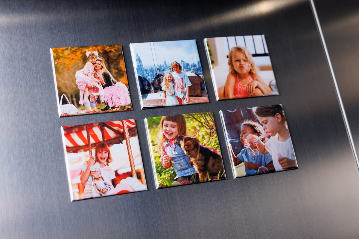 2.5 x 2.5" Square Custom Photo Magnets