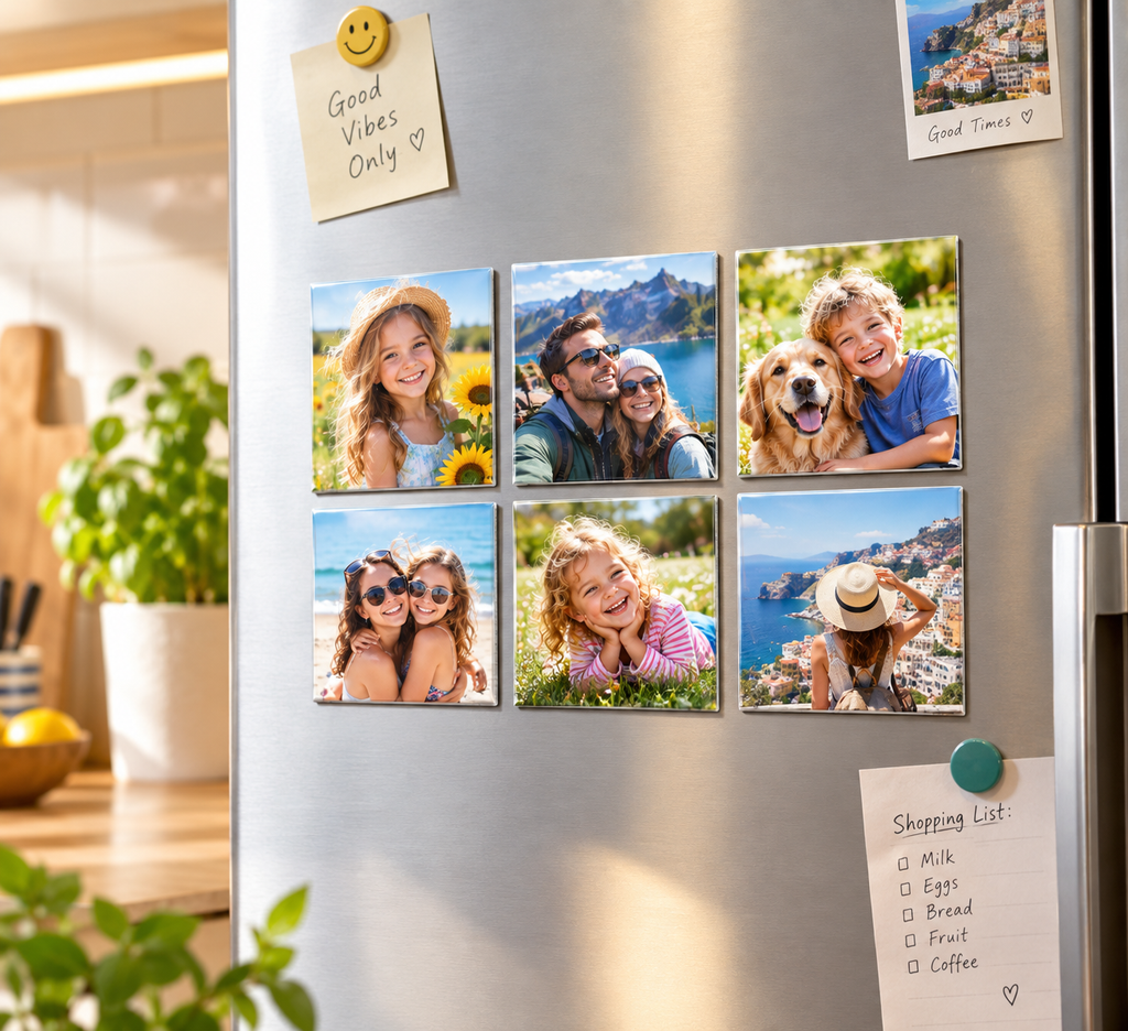 2x2" Square Custom Photo Magnets – Set of 6