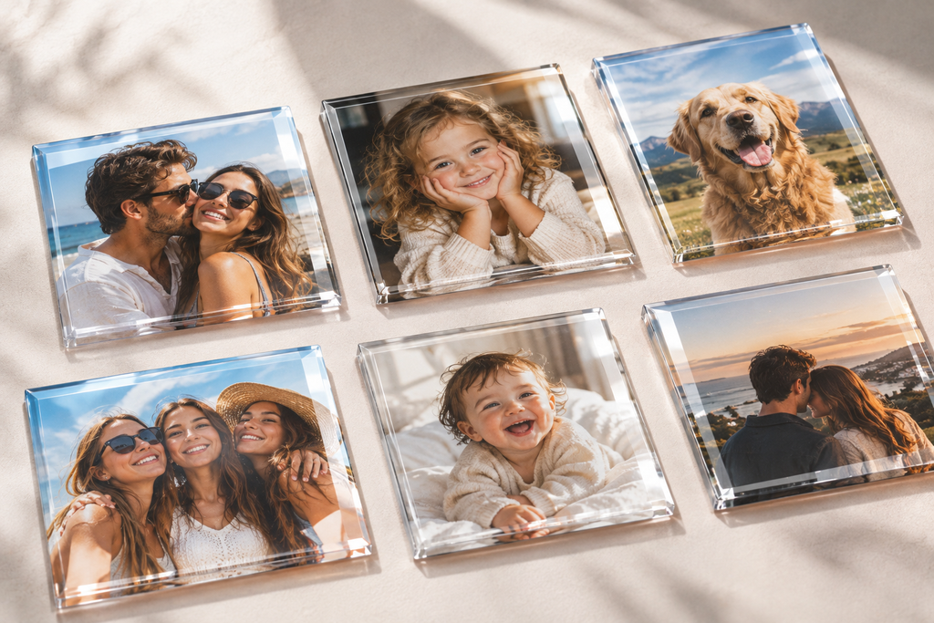 2x2" Acrylic Photo Fridge Magnet – Set of 6