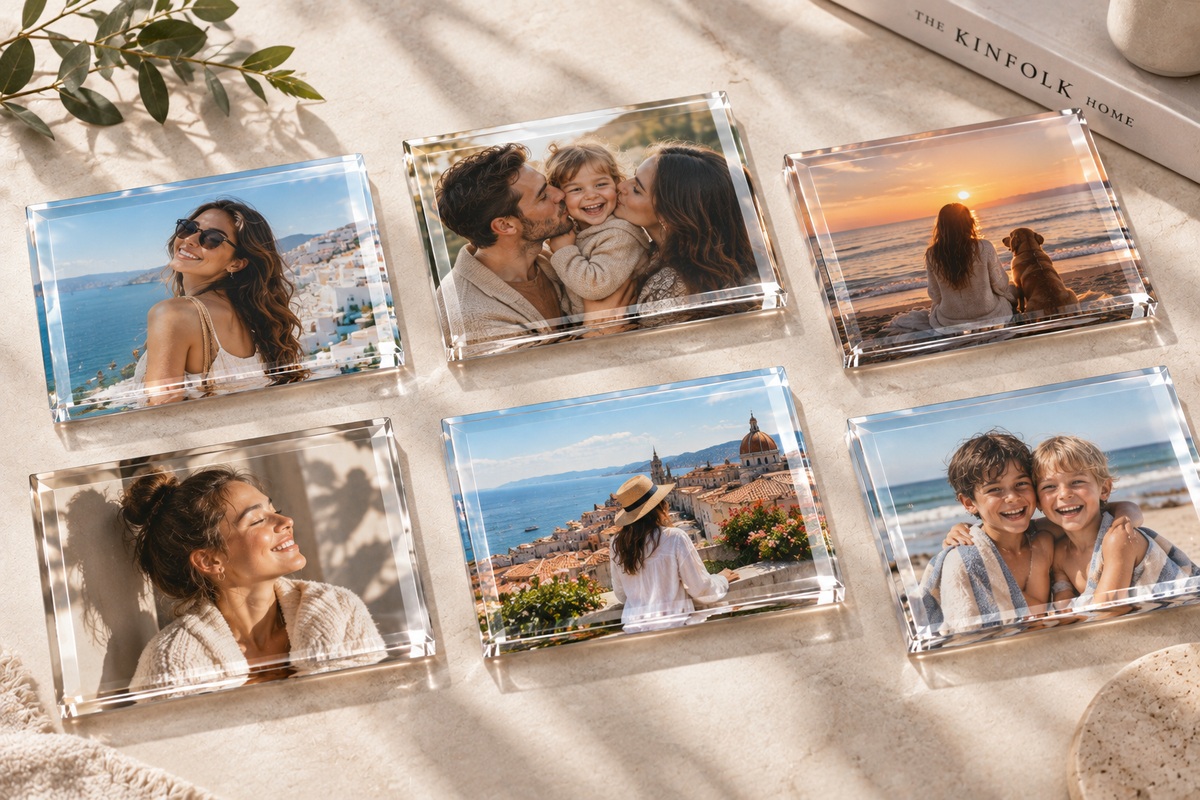 2x2" Acrylic Photo Fridge Magnet – Set of 6