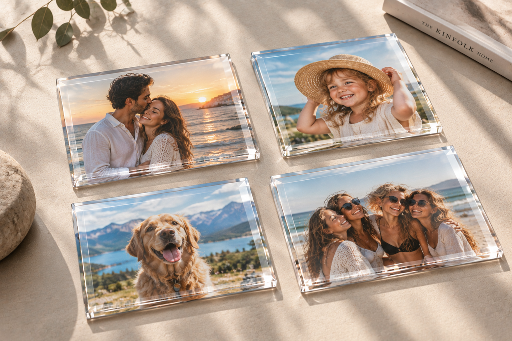 2x2" Acrylic Photo Fridge Magnet – Set of 4